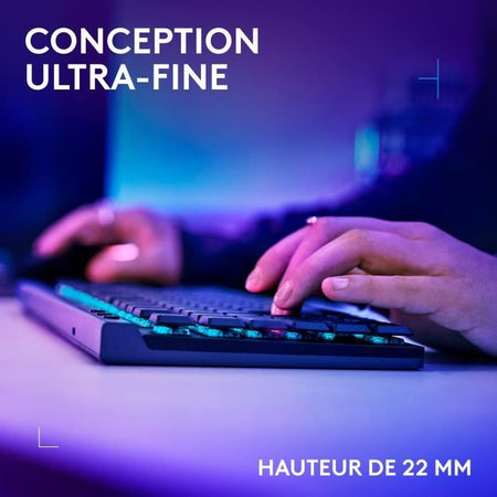 Tastiera da gioco - Wireless - Logitech G - G515 TKL Lightspeed - Tattile meccanica - RGB - AZERTY - Nera