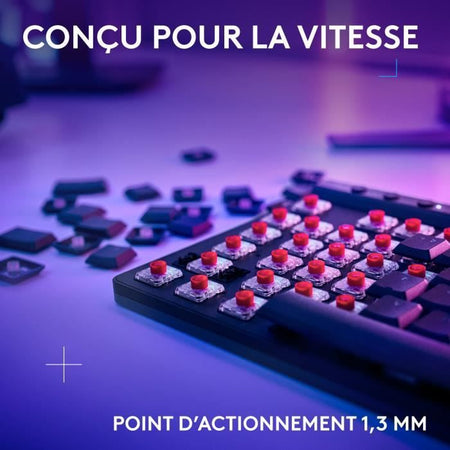 Tastiera da gioco - Wireless - Logitech G - G515 TKL Lightspeed - Tattile meccanica - RGB - AZERTY - Nera