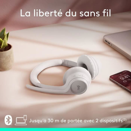 Auricolare - Wireless - Logitech - Zona 300 - Bianco