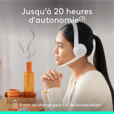 Auricolare - Wireless - Logitech - Zona 300 - Bianco