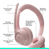 Cuffie per PC wireless Bluetooth Logitech Zone 300 con microfono con cancellazione del rumore - rosa