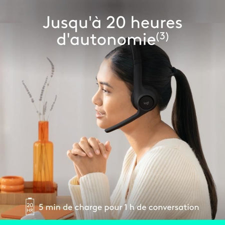 Auricolare - Wireless - Logitech - Zona 300 - Nero