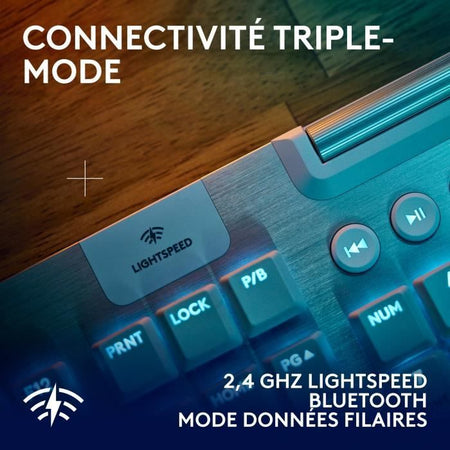 Tastiera da gioco - wireless - Logitech G - G915 X - Interruttore tattile - AZERTY - Bianca
