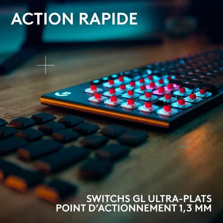 Tastiera da gioco - wireless - Logitech G - G915 X - Interruttore a clic - AZERTY - Nera