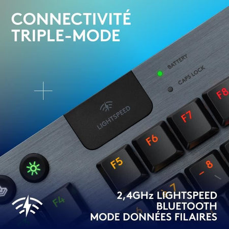 Tastiera da gioco - wireless - Logitech G - G915 TKL X - Interruttore tattile - AZERTY - Nera
