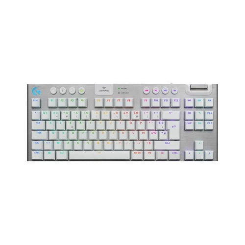 Tastiera da gioco - wireless - Logitech G - G915 TKL X - Interruttore tattile - AZERTY - Bianca