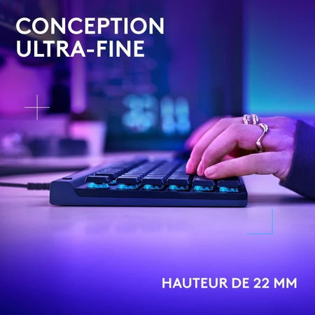 Tastiera da gioco - cablata - Logitech G - G515 TKL - Meccanica - RGB - AZERTY - Nera