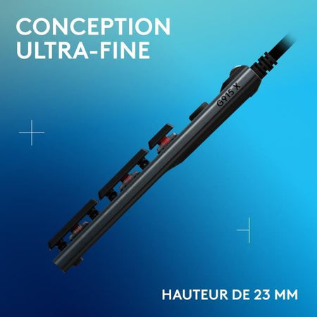 Tastiera da gioco - cablata - Logitech G - G915 X - Interruttore touch - AZERTY - Nera