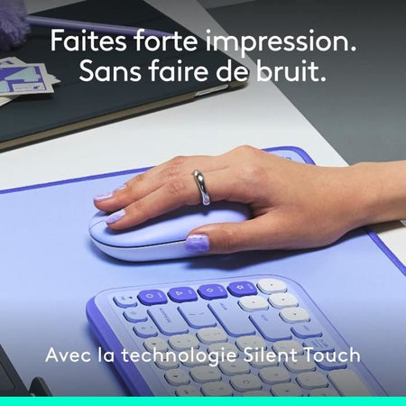 Mouse - Wireless - Logitech - Pop Mouse - Lilla