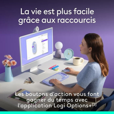 Mouse - Wireless - Logitech - Pop Mouse - Lilla