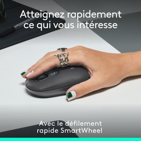 Mouse - Wireless - Logitech - Pop Mouse - Grafite
