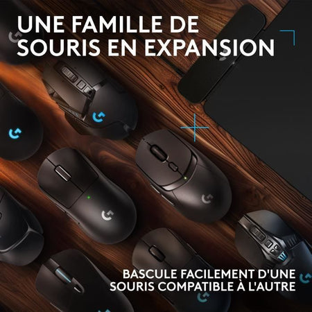 Tappetino per mouse - Sistema di ricarica wireless - Logitech G - Powerplay 2 - Nero