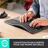 Tastiera ergonomica - Wireless - LOGITECH - K860 ERGO - Posizione della tastiera in due parti