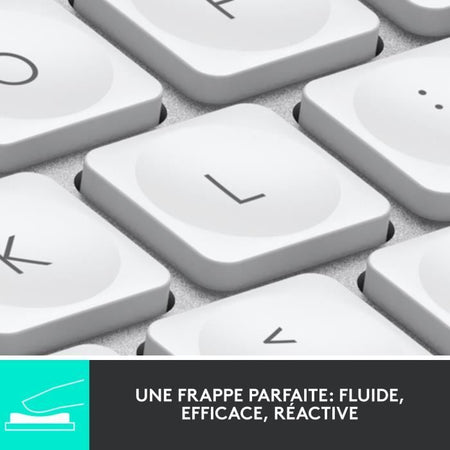 Logitech Wireless Keyboard - MX Keys Mini - GRIGIO CHIARO - Compatta, Bluetooth, retroilluminata per MAC, iOS, Windows, Linux, Android