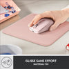 Tappetino per mouse durevole - Logitech - Serie Studio - Easy Glide - Rosa