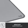 Tappetino da scrivania grande - Tappetino da scrivania Logitech - Serie Studio, multifunzionale ed esteso - Grigio