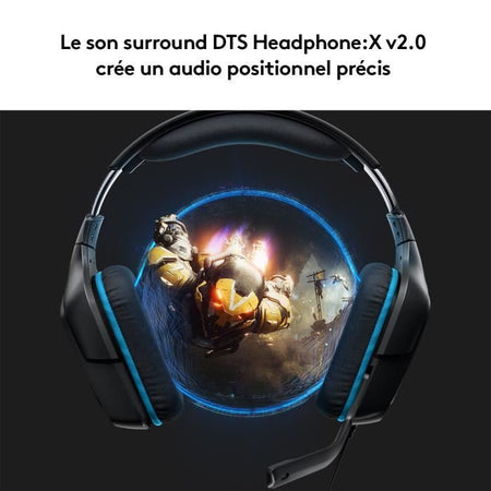 LOGITECH G432 Cuffie da gioco cablate con audio surround 7.1