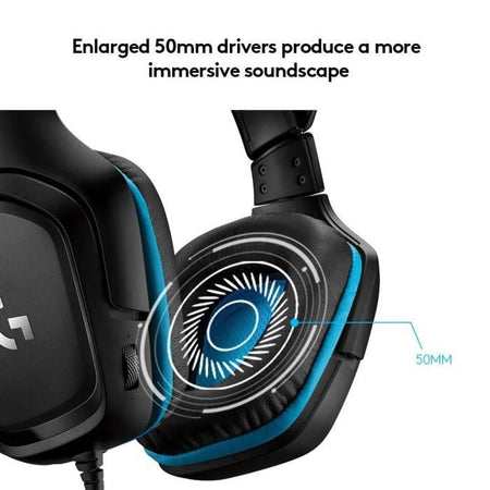 LOGITECH G432 Cuffie da gioco cablate con audio surround 7.1