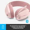 Logitech - Casco di ascolto wireless leggero con micro anti -noise di sfondo - Vibe 100 - Rose Zone