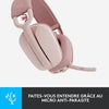 Logitech - Casco di ascolto wireless leggero con micro anti -noise di sfondo - Vibe 100 - Rose Zone