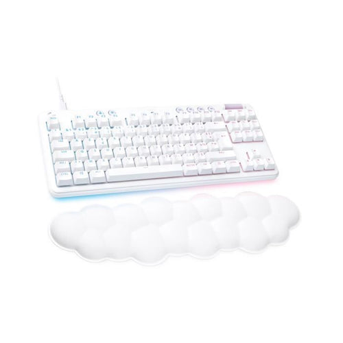Logitech G - Tastiera da gioco - G713 Wired Mechanical Tactile (GX Brown) con poggiapolsi - White Mist