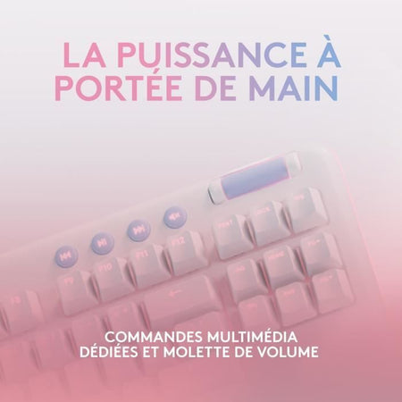 Logitech G - Tastiera Gaming - G715 Meccanica Wireless Tattile (GX Marrone) con Poggiapolsi - Nebbia Bianca