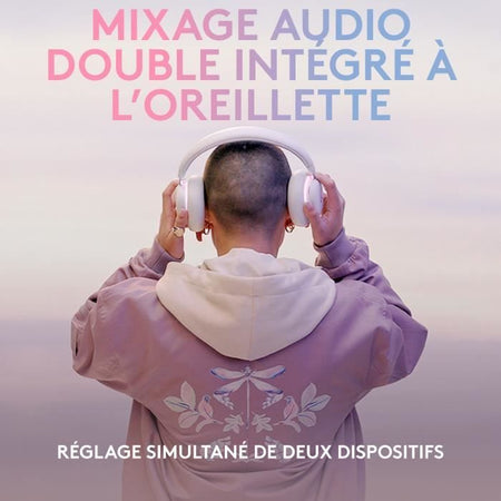 Logitech G - Cuffie da gioco - wireless - G735 LIGHTSPEED RGB, Bluetooth, microfono rimovibile - Nebbia bianca