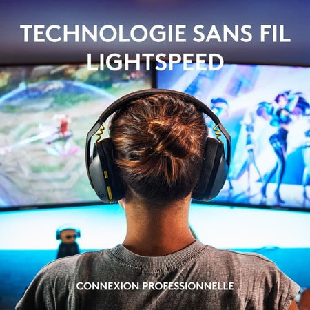Logitech Wireless Gaming Headset - G435 LIGHTSPEED - NERO - Bluetooth leggero con microfono integrato per Dolby Atmos, PC, PS4, PS5, Mobile