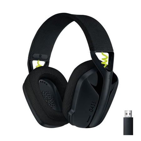 Logitech Wireless Gaming Headset - G435 LIGHTSPEED - NERO - Bluetooth leggero con microfono integrato per Dolby Atmos, PC, PS4, PS5, Mobile