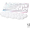 Logitech G - Tastiera da gioco - G715 Linear Wireless Mechanical (GX Red) con poggiapolsi - White Mist