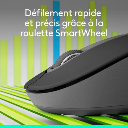 Logitech Signature M650 L Mouse Wireless - Sinistro - Per Mani Grandi, Silenzioso, Bluetooth, Pulsanti Programmabili - Grafite