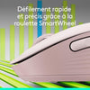 Mouse wireless Logitech Signature M650 L - Silenzioso di grandi dimensioni, Bluetooth, pulsanti programmabili - rosa
