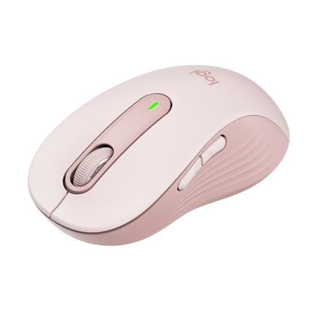 Mouse wireless Logitech Signature M650 L - Silenzioso di grandi dimensioni, Bluetooth, pulsanti programmabili - rosa