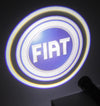 KIT LUCI LED PROIETTORE LOGO FIAT BLU A BATTERIA CON SENSORE MAGNETE