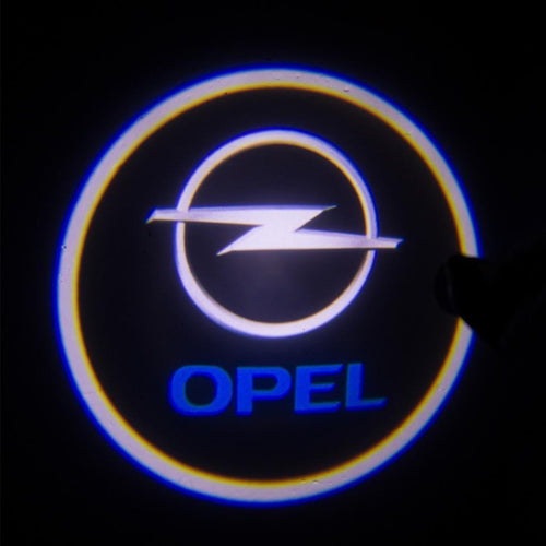 KIT LUCI LED LOGO OPEL PROIETTORE A BATTERIA CON SENSORE MAGNETICO UNIVERSALE