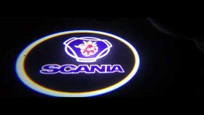 KIT LUCI LED LOGO SCANIA PROIETTORE A BATTERIA CON SENSORE MAGNETE UNIVERSALE