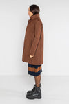 LOKITA | Cappotto tessuto accoppiato effetto camoscio