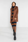 LOKITA | Cappotto tessuto accoppiato effetto camoscio