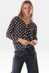 LOKITA | Cardigan in maglia stampa pois