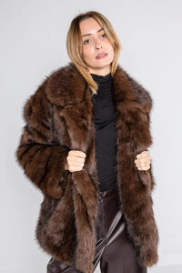 LOKITA | Pelliccia ecologica over con rever