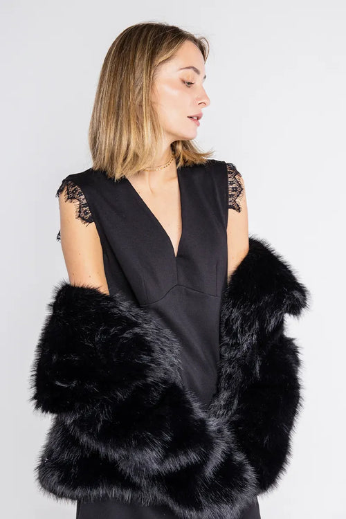 LOKITA | Pelliccia ecologica over con rever