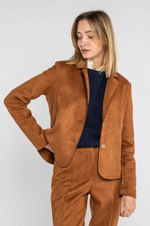 LOKITA | Giacca slim effetto camoscio