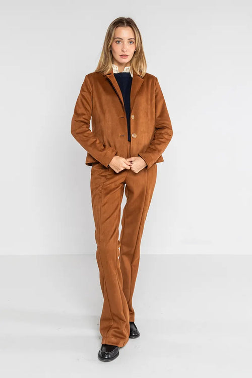 LOKITA | Giacca slim effetto camoscio