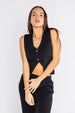LOKITA | Gilet in maglia bottoni oro