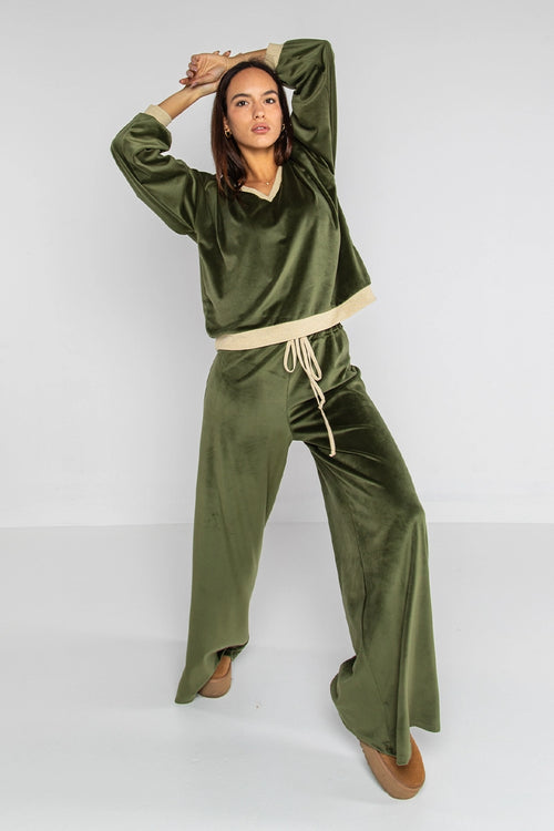 LOKITA | Pantalone palazzo in ciniglia