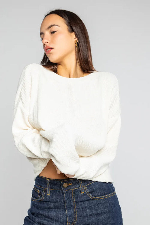 LOKITA | Maglia over in costina ciniglia