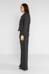 LOKITA | Pantalone elastico in tessuto gessato