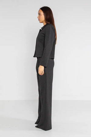 LOKITA | Pantalone elastico in tessuto gessato