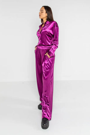 LOKITA | Pantalone palazzo in ciniglia