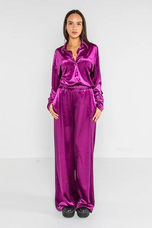 LOKITA | Pantalone palazzo in ciniglia